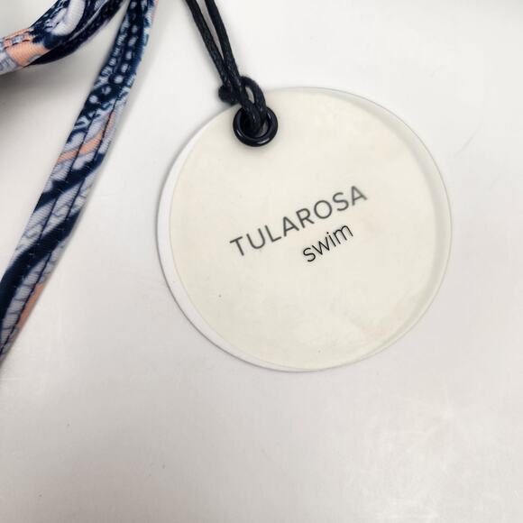 Tularosa Nina Bikini Top Blue Pom Pom Size Small NWT Triangle - Picture 6 of 6